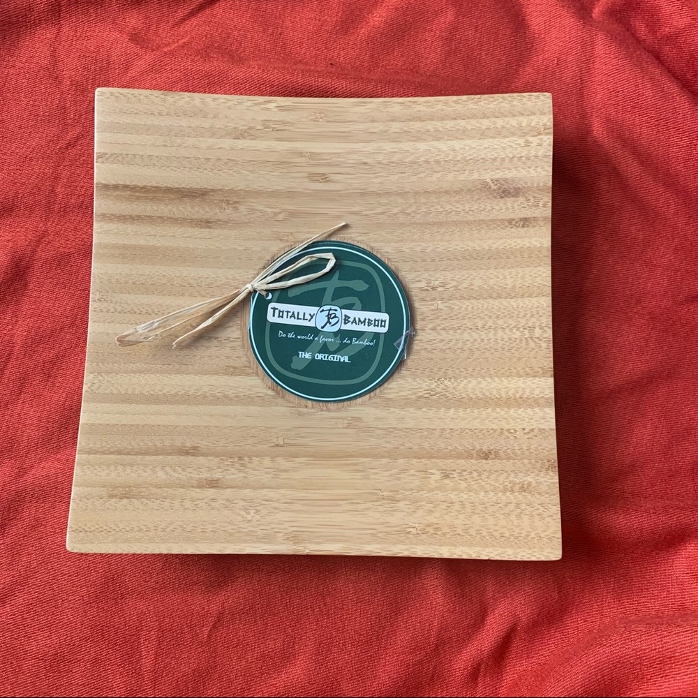 Totally Bamboo 8” Square Sushi Sashimi Serving Plate. NWT.